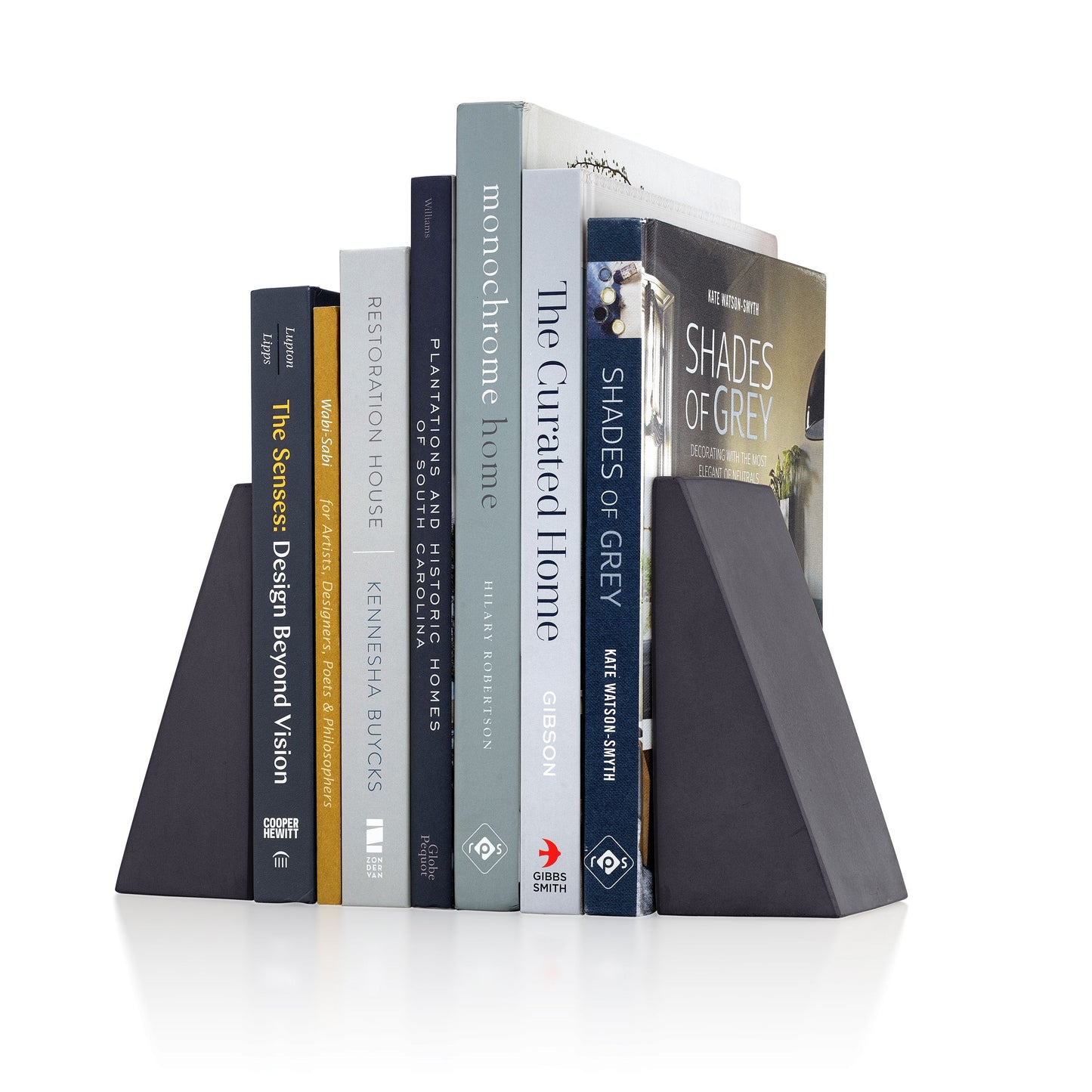 Concrete Angular Bookends: Charcoal
