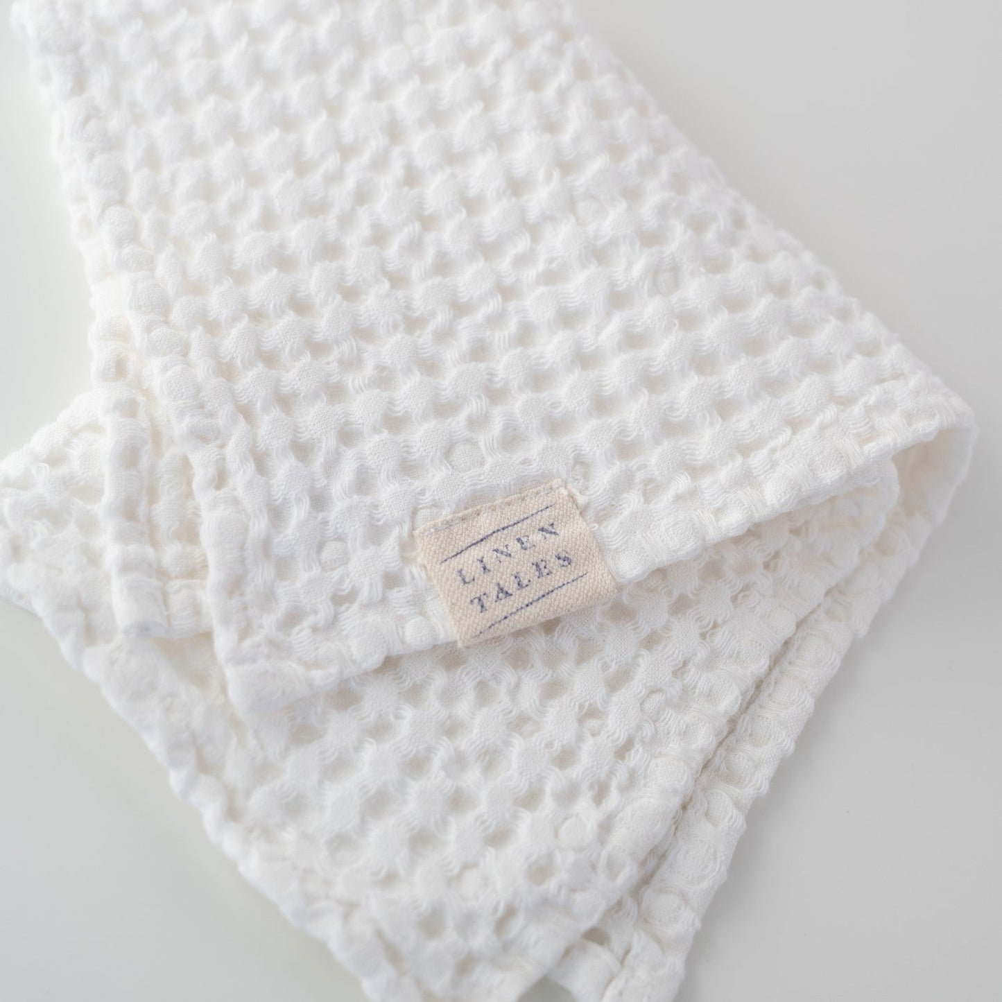 Honeycomb Linen and Cotton Waffle Towel Set (White)